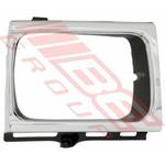 BEZEL - R/H - CHROME/BLACK - TO SUIT - TOYOTA HILUX 4WD 1993-95