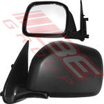MIRROR - CNR MOUNTED - MANUAL - L/H - BLK - TO SUIT - TOYOTA HILUX 4WD 1999-01