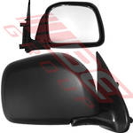 MIRROR - CNR MOUNTED - MANUAL - R/H - BLK - TO SUIT - TOYOTA HILUX 4WD 1999-01