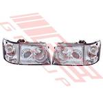 HEADLAMP SET - L&R - W/CORNER LAMP - TO SUIT - TOYOTA HILUX 2WD/4WD 2002-