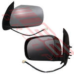 DOOR MIRROR - L/H - ELECTRIC - CHROME - 5 X WIRE - FOLDING - TO SUIT - TOYOTA HILUX 2005-