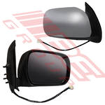 DOOR MIRROR - R/H - ELECTRIC - CHROME - 5 X WIRE - FOLDING - TO SUIT - TOYOTA HILUX 2005-
