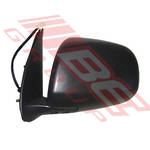 DOOR MIRROR - L/H - ELECTRIC - BLACK - 3 X WIRE - TO SUIT - TOYOTA HILUX 2005-