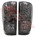 REAR LAMP SET - L&R - BLACK - LED - SMOKEY LENS - TO SUIT - TOYOTA HILUX 2005-