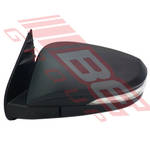DOOR MIRROR - L/H - BLACK - W/REPEATER - 7 X WIRE PLUG - FOLDING TYPE - TO SUIT - TOYOTA HILUX 2015-