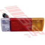 REAR LAMP - L/H=R/H FLAT DECK UNIVERSAL ROUND PLUG - TO SUIT - TOYOTA LAND CRUISER FJ75 1985-87 UTE