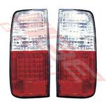 REAR LAMP SET - L&R - CLEAR/RED - LED TYPE - TO SUIT - TOYOTA LAND CRUISER FJ82 1990-