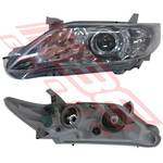 HEADLAMP - L/H - ELECTRIC/MANUAL - BLACK - TO SUIT - TOYOTA CAMRY / AURION 2009- F/LIFT SPORT
