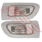 SIDE REPEATER - SET - L&R - CLEAR/CHROME - TO SUIT - TOYOTA CALDINA 1998 - ST210/215