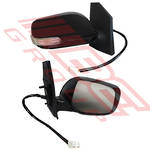 DOOR MIRROR - R/H - ELECTRIC - W/REPEATER LAMP - TO SUIT - TOYOTA COROLLA/FIELDER 2007- S/WAGON
