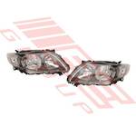 HEADLAMP SET - L&R - BLACK - TO SUIT - TOYOTA COROLLA 2007- ALTIS SEDAN