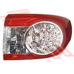 REAR LAMP - R/H - OUTER - LED TYPE - TO SUIT - TOYOTA COROLLA 2010- SEDAN