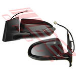 DOOR MIRROR - L/H - ELECTRIC - W/LAMP 5 WIRE - TO SUIT - TOYOTA COROLLA 2012-