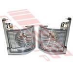 CORNER LAMP - SET - CHROME STYLE - TO SUIT - TOYOTA HIACE 1993- IMPORT