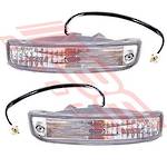 BUMPER LAMP SET - L&R - CLEAR - TO SUIT - TOYOTA HIACE 1995-