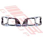 BEZEL SET - L&R - ALL CHROME - PERFORMANCE TYPE - TO SUIT - TOYOTA HIACE 1999- NZ TYPE