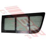 GLASS - MIDDLE - W/SLIDING WINDOW - R/H 3 PIECE - TO SUIT - TOYOTA HIACE 2004-