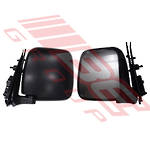 DOOR MIRROR - L/H - BLACK - MANUAL VERTICAL TYPE - TO SUIT - TOYOTA HIACE 2014- F/LIFT LATE
