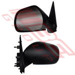 DOOR MIRROR - L/H - BLACK - MANUAL HORIZONTAL TYPE - TO SUIT - TOYOTA HIACE 2014- F/LIFT LATE
