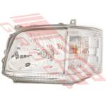 HEADLAMP - L/H - ELEC/MANUAL - NON BULB SHIELD - TO SUIT - TOYOTA HIACE 2010- F/LIFT