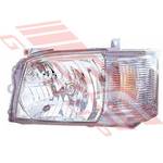 HEADLAMP - L/H - NON BULB SHIELD - TO SUIT - TOYOTA HIACE 2004-