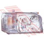 HEADLAMP - R/H - NON BULB SHIELD - TO SUIT - TOYOTA HIACE 2004-