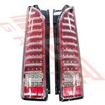 REAR LAMP - SET - L&R - FULL LED - RED - TO SUIT - TOYOTA HIACE 2004-