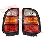 REAR LAMP - SET - L&R - LED - CLEAR/YELLOW/RED - TO SUIT - TOYOTA RAV4 1998-00