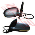 DOOR MIRROR - L/H - 10 WIRE - WITH PUDDLE LAMP - IMPORT TYPE - TO SUIT - VW GOLF MK5 1K 2003- 2009
