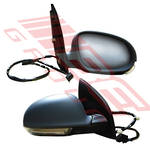 DOOR MIRROR - R/H - 10 WIRE - WITH PUDDLE LAMP - IMPORT TYPE - TO SUIT - VW GOLF MK5 1K 2003- 2009