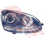 HEADLAMP - R/H - BLACK - ELECTRIC - HID - TO SUIT - VW GOLF MK5 1K 2003- 2009 GTI