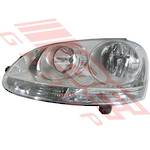 HEADLAMP - L/H - CHROME - ELECTRIC - TO SUIT - VW GOLF MK5 1K 2003- 2009