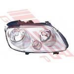 HEADLAMP - R/H - W/O FOG - ELECTRIC - TO SUIT - VW TOURAN 2004-06