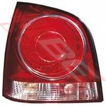 REAR LAMP - L/H - RED REFLECTOR - TO SUIT - VW POLO MK4 9Q 2005-2009