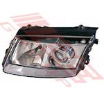 HEADLAMP - L/H - CRYSTAL CLEAR - TO SUIT - VW PASSAT B5 1999-01