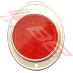 REFLECTOR - ROUND - 2 SCREW HOLES - TO SUIT - UNIVERSAL - ALL MAKES/MODELS