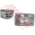 12V 2 PIN 75W 100X165MM RECTANGULAR - TO SUIT - 2 PIN SMALL RECTANGULAR SEALED BEAM