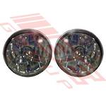 HEADLAMP SET - 2PCS - SEMI SEALED - W/O HALO RING 5 3/4" - SMOKEY - TO SUIT - H4 P43T 5 ÃƒÂ¦INCH 12V 5W 3PIN