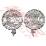 DRIVE LAMP SET - 2PCS - CLEAR LENS - TO SUIT - H3/12V/55W - METAL HOUSING - 8 INCH