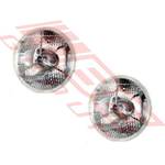 HEADLAMP SET - 2PCS - SEMI SEALED - 7" ROUND - TO SUIT - H4 - 7 IN ROUND SEMI SEALED